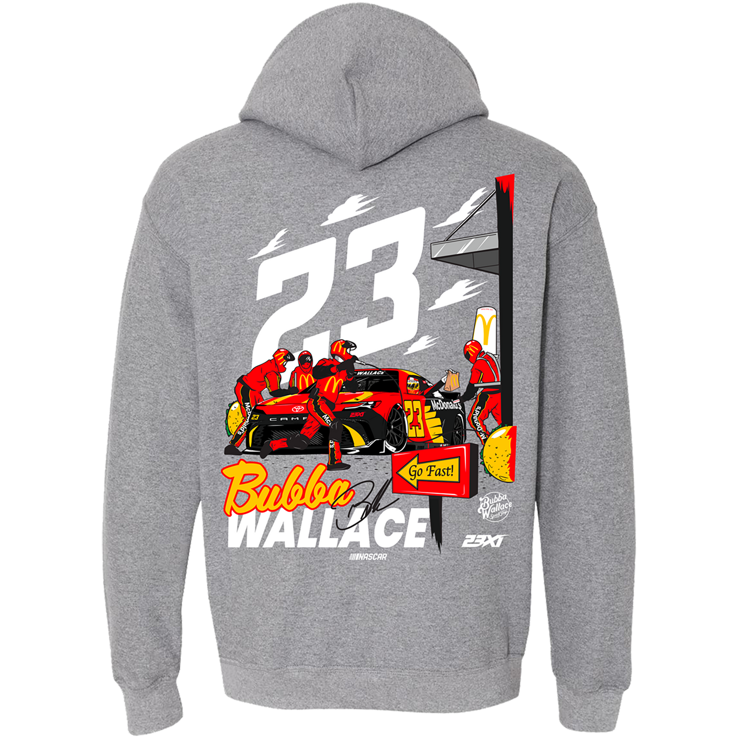 GREY GO FAST HOODIE