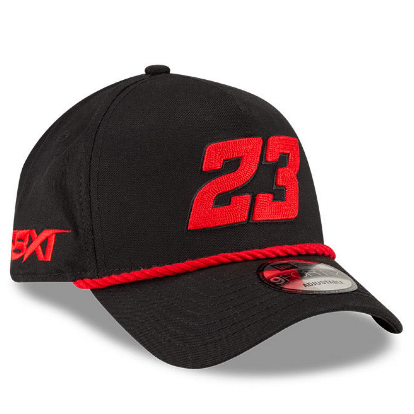 BLACK & RED 23 NEW ERA 9FORTY ROPE HAT