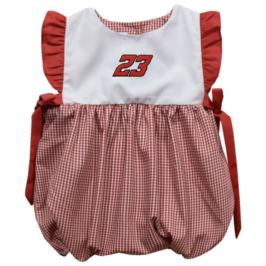 Bubba Wallace Vive La Fete Gingham Bubble Dress - Red