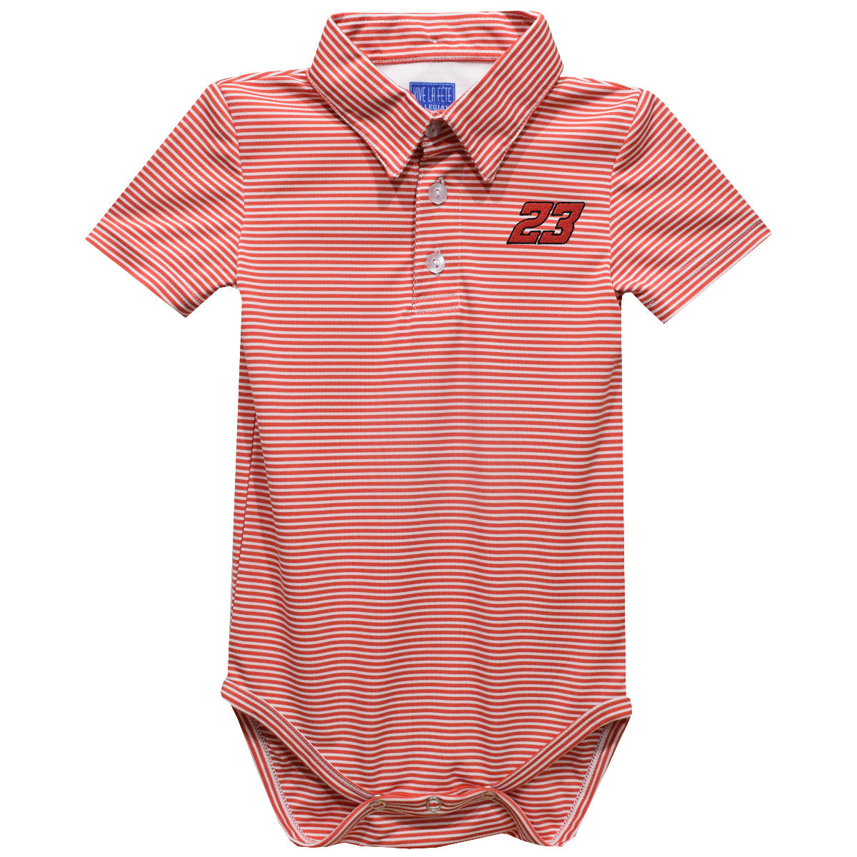Bubba Wallace Vive La Fete Polo Pencil Stripe Bodysuit - Red