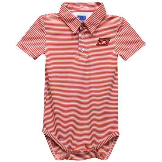Bubba Wallace Vive La Fete Polo Pencil Stripe Bodysuit - Red