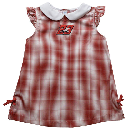 Bubba Wallace Vive La Fete Gingham A-Line Dress - Red