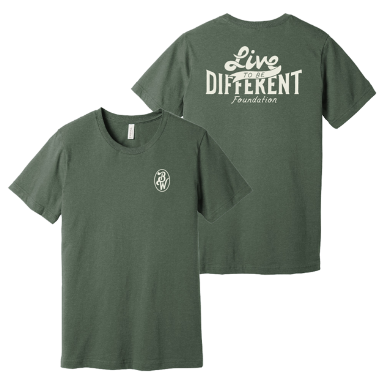 GREEN LIVE TO BE DIFFERENT TEE